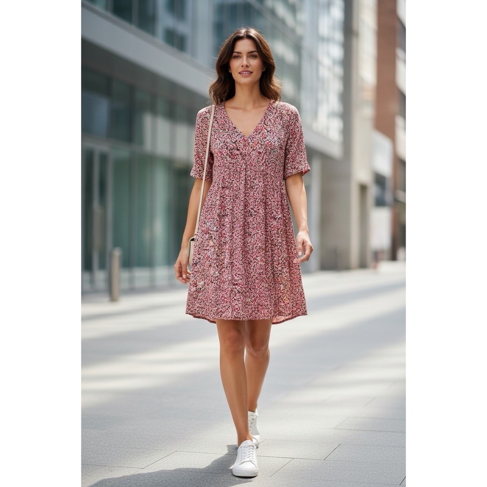 Natural Life Stella Mini Floral Babydoll Dress XS/S Cottagecore Garden party